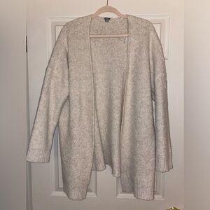 Aerie Women’s Soft Cream Oversized Open Front Longline Cardigan L/XL